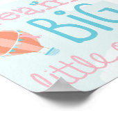 ホットエアバルーン 夢大きく 小さな天使のための保育園アート ポスター (角)