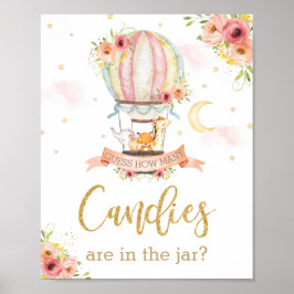 ホットエアバルーンJarゲームでキャンディーの数を推測 ポスター