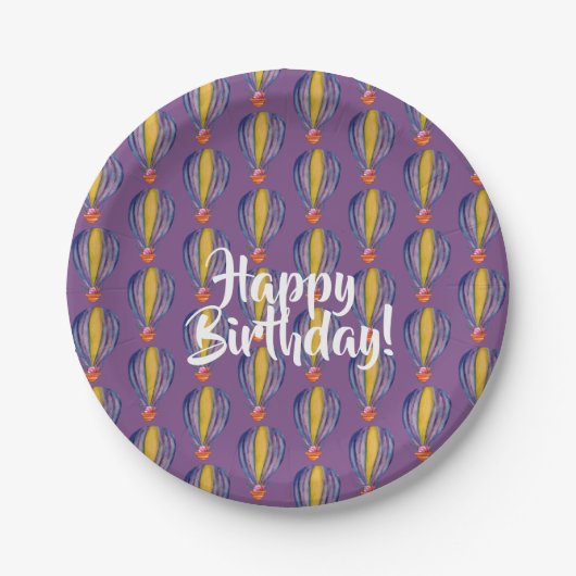 ホットエアバロンパーティー紙プレート ペーパープレート (正面)