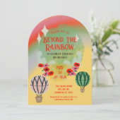 ホットエカラフルアバルーン子供の誕生日 招待状 (スタンド正面)