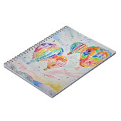 ホットエカラフルアバルーン水カラーアートデザイン ノートブック (左側)