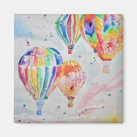 ホットエカラフルアバルーン水カラーアートデザイン マグネット (正面)