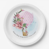 ホットエパーソナライズされたアバルーン誕生日 ペーパープレート (正面)