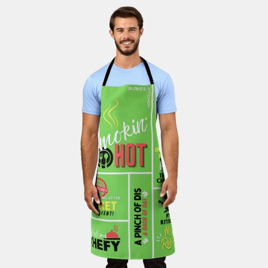 ホットエプロンユニセックスを吸う エプロン (着用した状態)