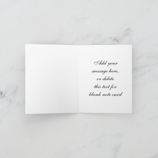 ホットエレガントピンクとブラックサンキューカード サンキューカード (内部)