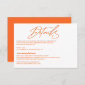 ホットオモダンレンジカラフルのエンク結婚ロージャカード 出欠カード (正面/裏面)