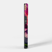 ホットオレンジとピンクダリアの花 iPhoneケース (右側面)