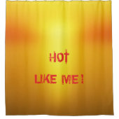 ホットオレンジ。 シャワーカーテン (正面)
