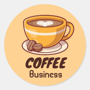 ホットカップコーヒーショップカフェ事業 ラウンドシール
