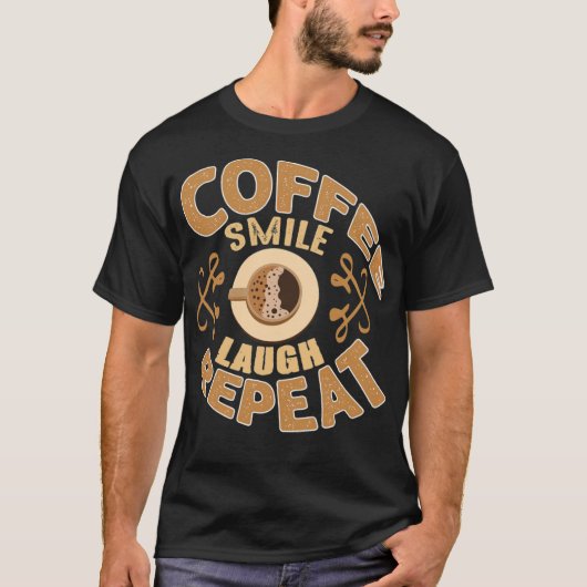 ホットカプチーノを繰り返す Tシャツ (正面)
