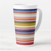 ホットカラフルストライプ カフェラテマグ (右アングル)