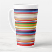 ホットカラフルストライプ カフェラテマグ (左アングル)