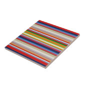 ホットカラフルストライプ タイル (側面)