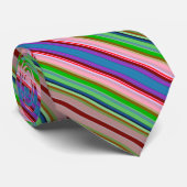 ホットカラフルストライプ ネクタイ (ロール)