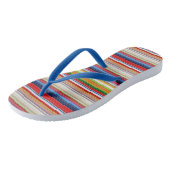 ホットカラフルストライプ ビーチサンダル (アングル)