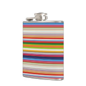 ホットカラフルストライプ フラスク (左)