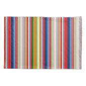ホットカラフルストライプ 枕カバー (裏面-左)
