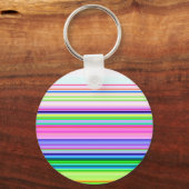 ホットカラフルネオンストライプズ キーホルダー (正面)