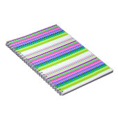 ホットカラフルネオンストライプズ ノートブック (右側)