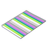 ホットカラフルネオンストライプズ ノートブック (左側)