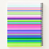 ホットカラフルネオンストライプズ ノートブック (裏面)