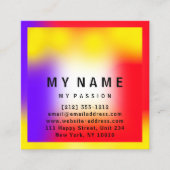 ホットカラーズスクエアロモダンゴミニマルコンサルティング 予約カード (正面)