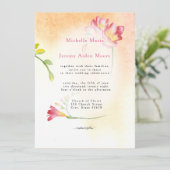 ホットカラーピンクフリーシアフローラ 招待状 (スタンド正面)