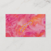 ホットカラーロマンチックな結婚式RSVP エンクロージャーカード (裏面)