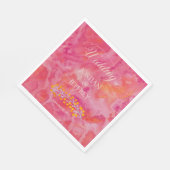 ホットカラーロマンチック結婚ズ スタンダードランチョンナプキン (角)