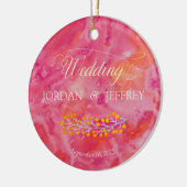 ホットカラーロマンチック結婚ズ セラミックオーナメント (左)