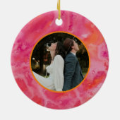 ホットカラーロマンチック結婚ズ セラミックオーナメント (裏面)
