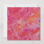 ホットカラーロマンチック結婚式招待状 招待状 (裏面)