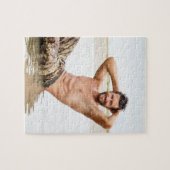 ホットガイセクシーシルレスマッスルマンハンクエクササイズ ジグソーパズル (横)