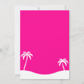 ホットガーリーピンクサマービーチパーティースウィート16 招待状 (裏面)