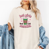 ホットガールズは抹茶を飲む 抹茶Tシャツ Tシャツ