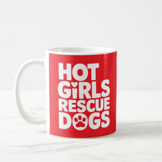 ホットガールズレスキュー犬 コーヒーマグカップ (左)