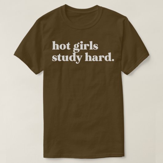 ホットガールズ勉強懸命 Tシャツ (デザイン正面)