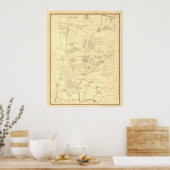 ホットキスの地図アンティエタム。 ポスター (キッチン)