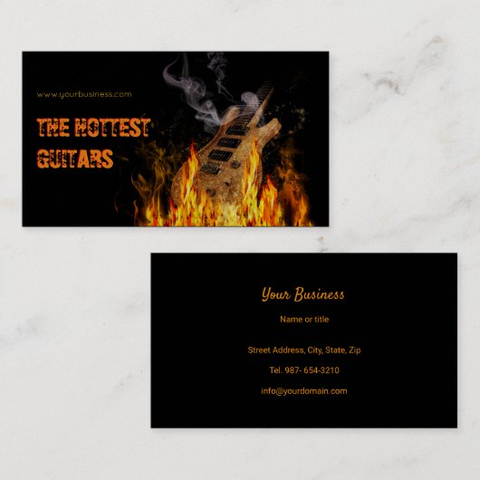 ホットギター🔥🎸 名刺 (正面/裏面)