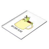 ホットクロココラ茶のユーモアクロコダイルパンマグカップ ノートブック (左側)