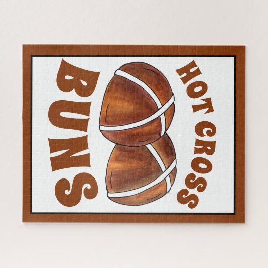 ホットクロスバンズブリティッシュフードベーキングイースターペストリー ジグソーパズル (横)