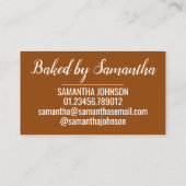ホットクロスバンズブリティッシュフードベーキングペストリーベーカリー 名刺 (裏面)