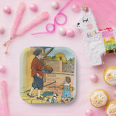 ホットクロスバン、マザーグース子供部屋ライム写真 ペーパープレート (パーティー)