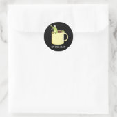 ホットクロックコレートクロコダおもしろいルプンダークBG ラウンドシール (バッグ)