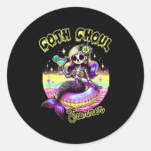 ホットグウルサマーおもしろいメイドサマーバケーションハウ ラウンドシール (正面)