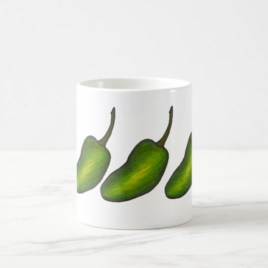 ホットグリーンジャラペノペッパーJalapenos Mug コーヒーマグカップ (中央)