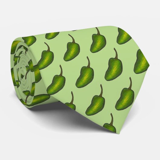 ホットグリーンジャラペーニョペッパーJalapenos Tie ネクタイ (ロール)