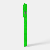 ホットグリーンモザイクタイル柄 iPhoneケース (左側面)