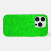 ホットグリーンモザイクタイル柄 iPhoneケース (裏面横)