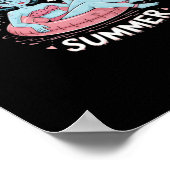 ホットグールサマービーチハロウィンTシャツ ポスター (角)